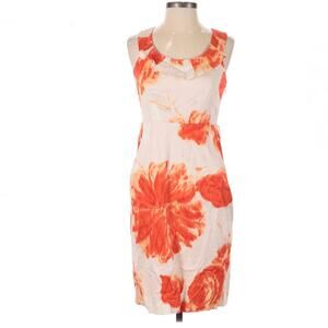 Moulinette Soeurs Anthropologie Orange Blossom Floral Print Dress Size 2